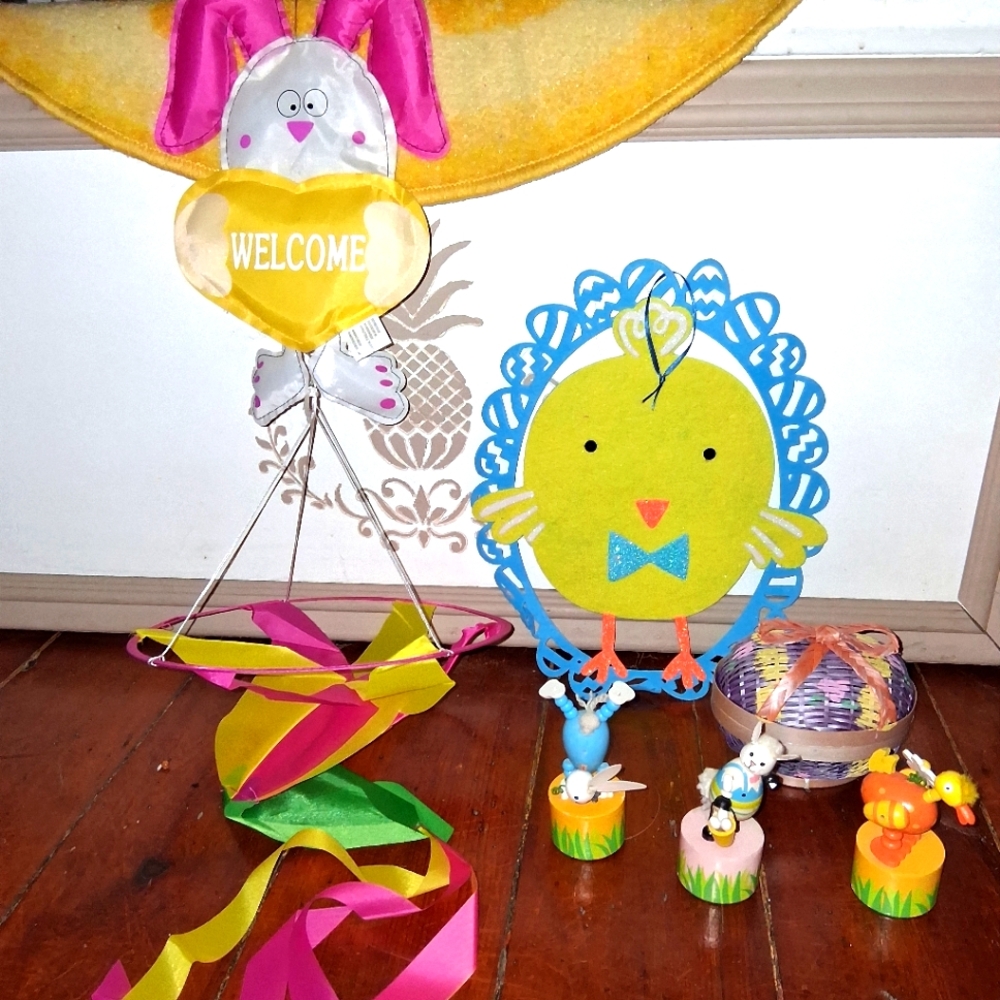 Easter Bunny and Chick  Decoration Set